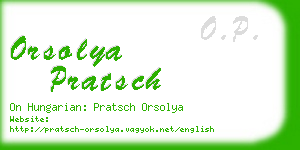 orsolya pratsch business card